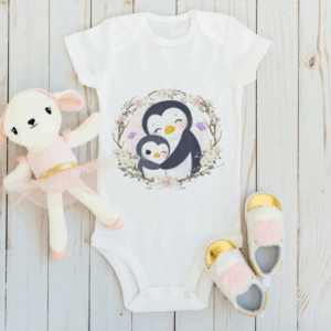 Romper pinguin met jong