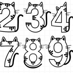 Container sticker kat met staart