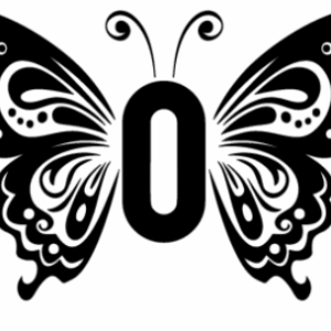 Container sticker vlinder