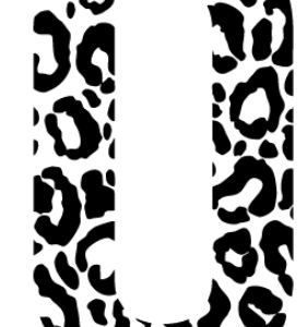 Container sticker panter print