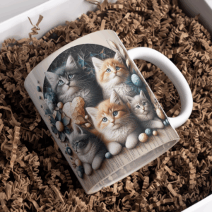 Beker lang en kortharige kittens