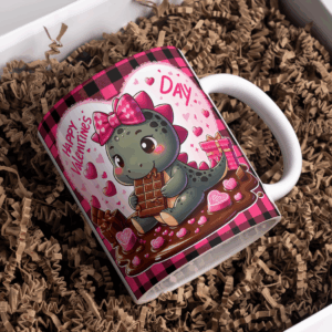 Beker valentijndag dino