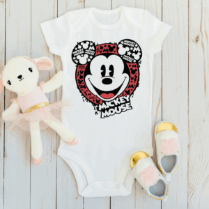 Romper mickey mouse rood