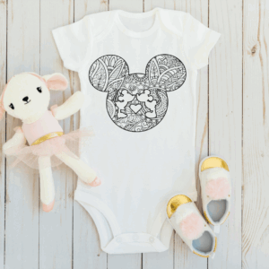 Romper mickey hoofd minnie en mickey