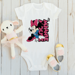 Romper minnie mouse roze glitter