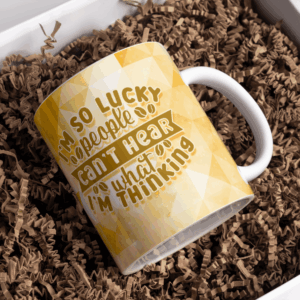 Beker i'm so lucky people can''t hear what i'm thinking