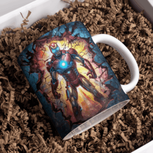 Beker ironman muur blauw