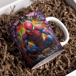 Beker spiderman paarse muur