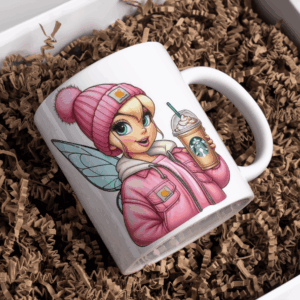 Beker tinkerbel roze starbucks