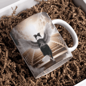 Beker angelwings border colie stairway to heaven