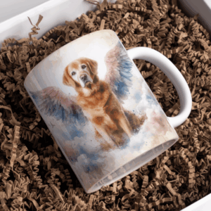 Beker angelwings golden retriever bruin