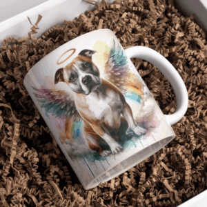 Beker angelwings stafford bruin met wit