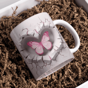 Beker vlinder brokkel muur