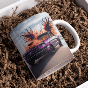 Beker ford mustang paars