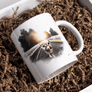 Beker wilde koe on the road